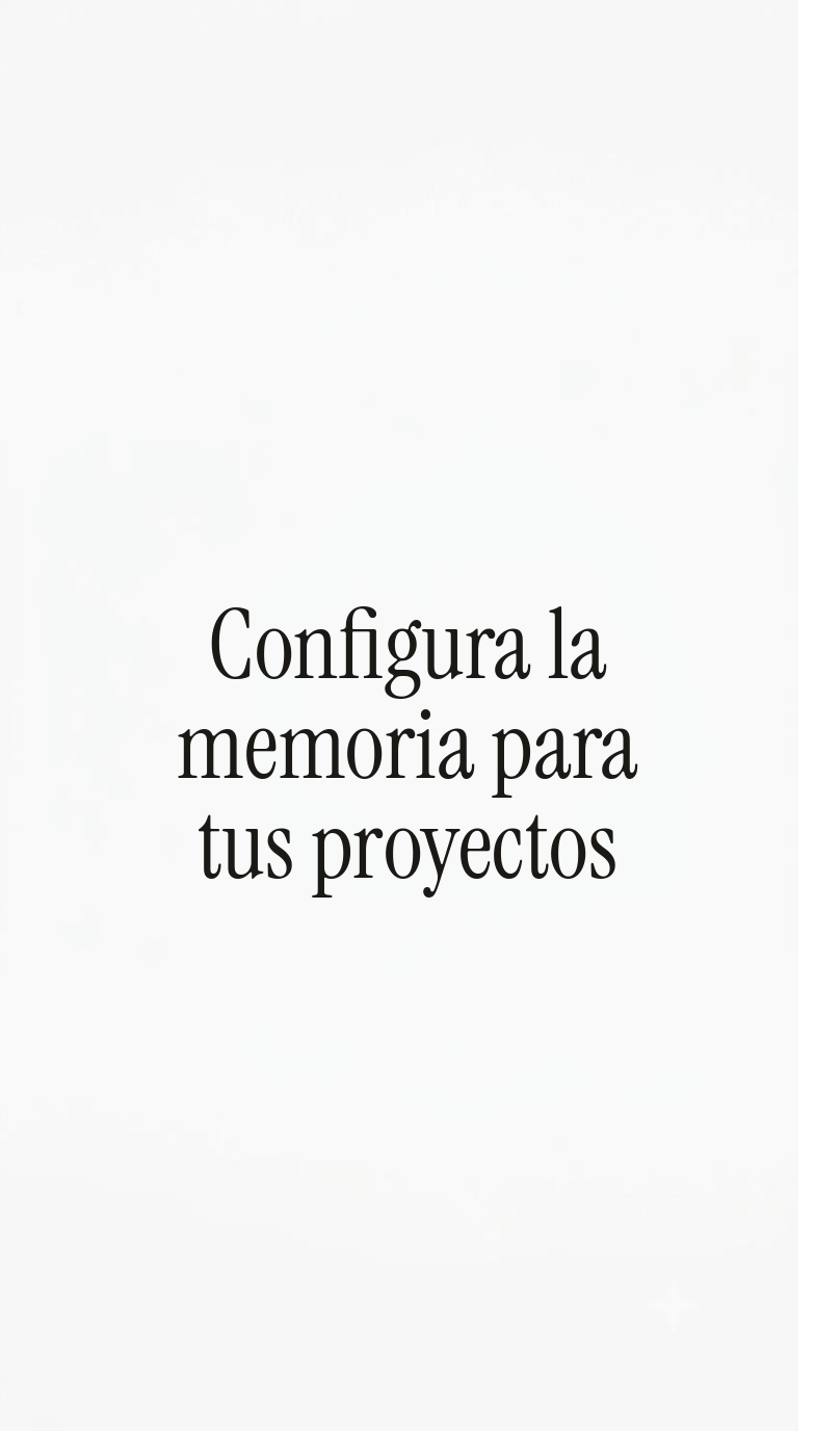 Memoria Claude Code CLAUDE.md configuración contexto proyecto